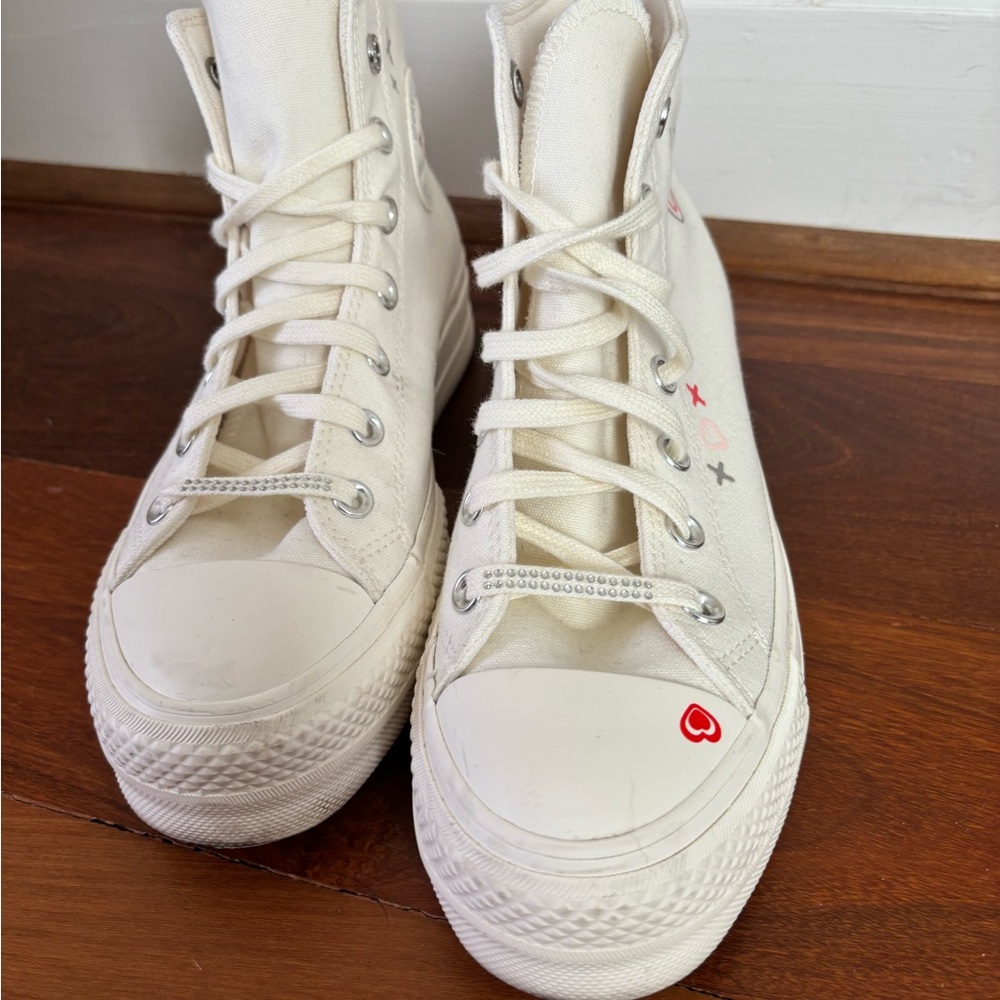 Converse Chuck Taylor All Star Lift Platform Y2K Heart High Top Sneaker size 8.5 - Picture 3 of 11